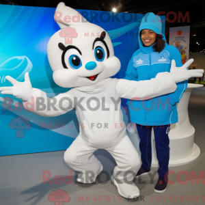 White Contortionist mascot...