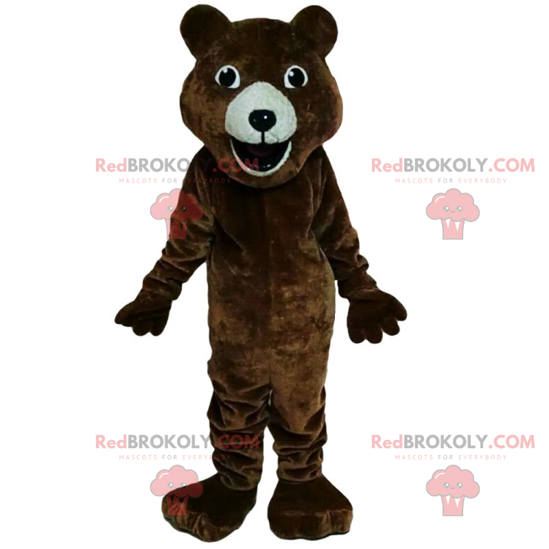 Mascotte animale - orso sorridente - Redbrokoly.com