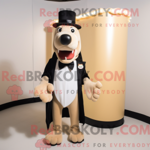 Beige Hot Dog maskot...