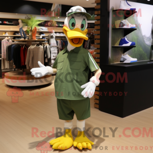 Olive Geese maskot kostyme...
