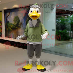 Olive Geese maskot kostyme...