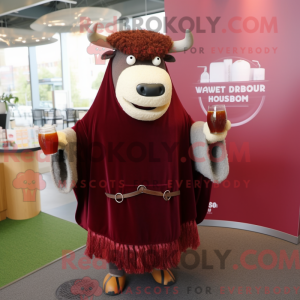 Postava maskota Maroon Beef...