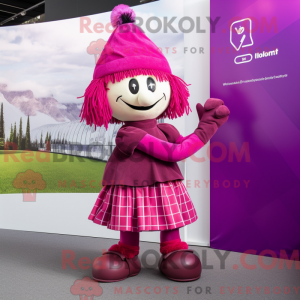 Magenta sækkepibe maskot...