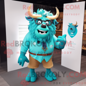 Turkis Minotaur maskot...