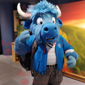 Blå Buffalo maskot kostume...