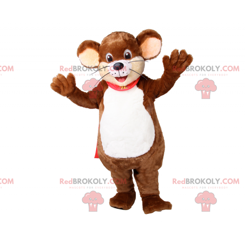 Mascotte animale - Topo con mantello - Redbrokoly.com Mascotte animale - Topo con mantello - Redbrokoly.com