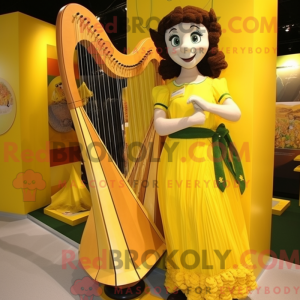 Gul Celtic Harpe maskot...