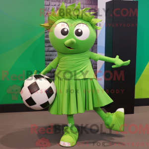 Green Soccer Ball maskot...