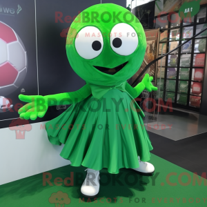 Grøn fodbold maskot kostume...