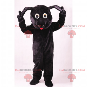 Husdjursmaskot - Svart hund - Redbrokoly.com