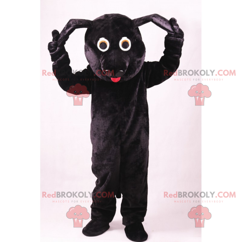 Maskot domácího mazlíčka - černý pes - Redbrokoly.com Maskot domácího mazlíčka - černý pes - Redbrokoly.com