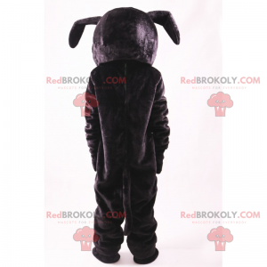 Husdjursmaskot - Svart hund - Redbrokoly.com