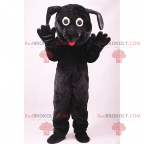 Husdjursmaskot - Svart hund - Redbrokoly.com
