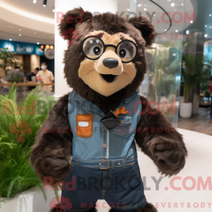 Tan brillebjørn maskot...