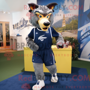 Navy Wolf-maskotdraktfigur...