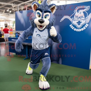 Navy Wolf-maskotdraktfigure...