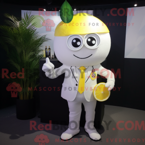 Hvid citron maskot kostume...