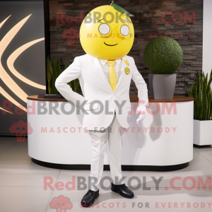 White Lemon mascot costume...