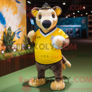 Gold Tapir mascot costume...