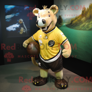 Gold Tapir mascot costume...