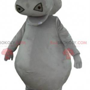 Mascotte de gros hippopotame gris dodu et mignon -