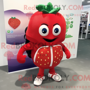 Aardbei-mascottekostuum...