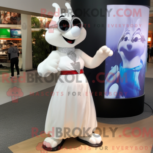 Hvit Men maskot kostyme...