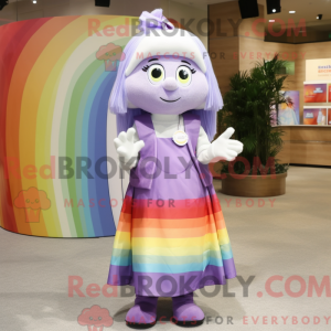 Lavendel regnbue maskot...