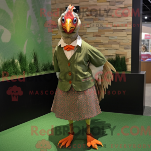 Oliven fasan maskot drakt...