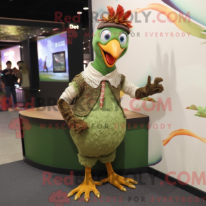 Oliven fasan maskot drakt...