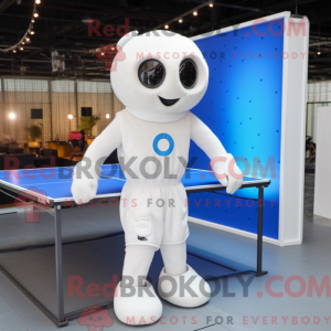 Hvit Ping Pong Table maskot...