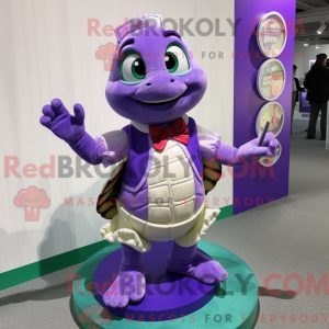 Lavendelskildpadde-maskotdr...