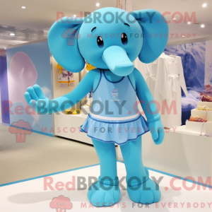 Sky Blue Elephant mascot...