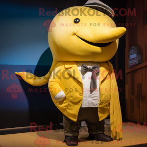 Gold Whale-mascottekostuum...