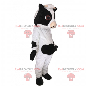 Mascote de animal de fazenda - Vaca com chifres pequenos -