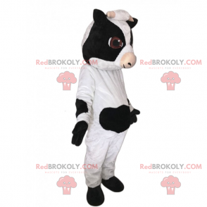 Mascote de animal de fazenda - Vaca com chifres pequenos -