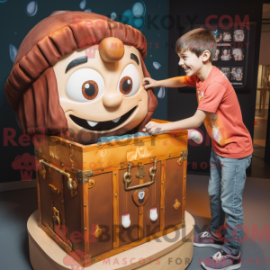 Brown Treasure Chest mascot...