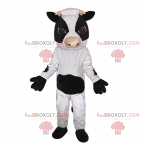 Mascote de animal de fazenda - Vaca com chifres pequenos -