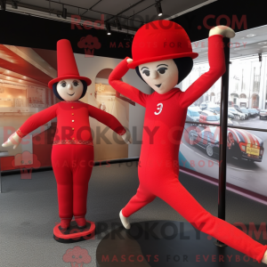 Red Trapeze Artist maskot...