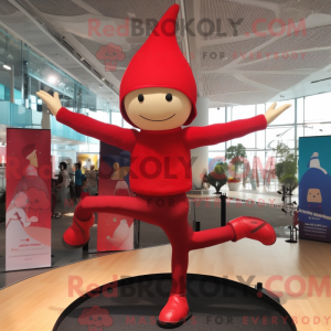 Red Trapeze Artist maskot...