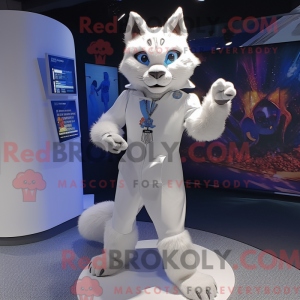 White Lynx maskot kostume...