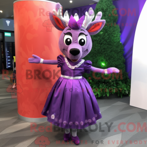 Lila Hirsch Maskottchen...