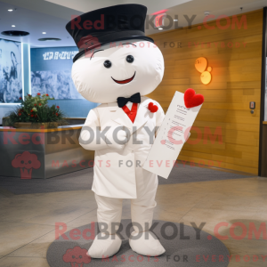 White Love Letter mascot...