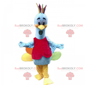 Mascotte animaux de la foret - Paon multicolore - Redbrokoly.com