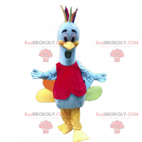 Mascotte animali della foresta - pavone multicolore -