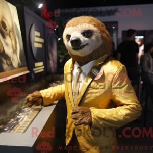 Gold Sloth-maskotdraktfigur...