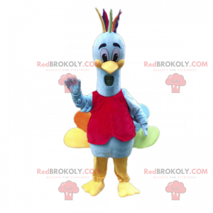 Mascotte animaux de la foret - Paon multicolore - Redbrokoly.com