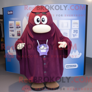 Maroon Aubergine maskot...