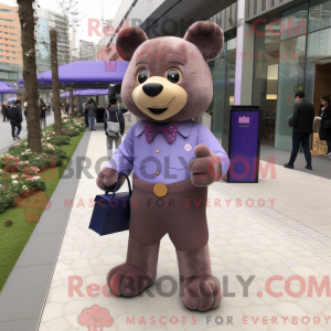 Lavender Bear mascot...