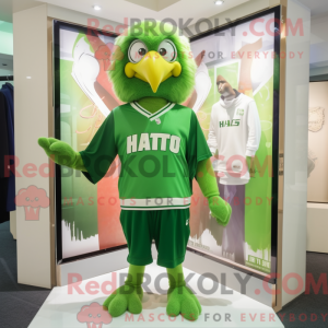 Lime Green Hawk maskot...